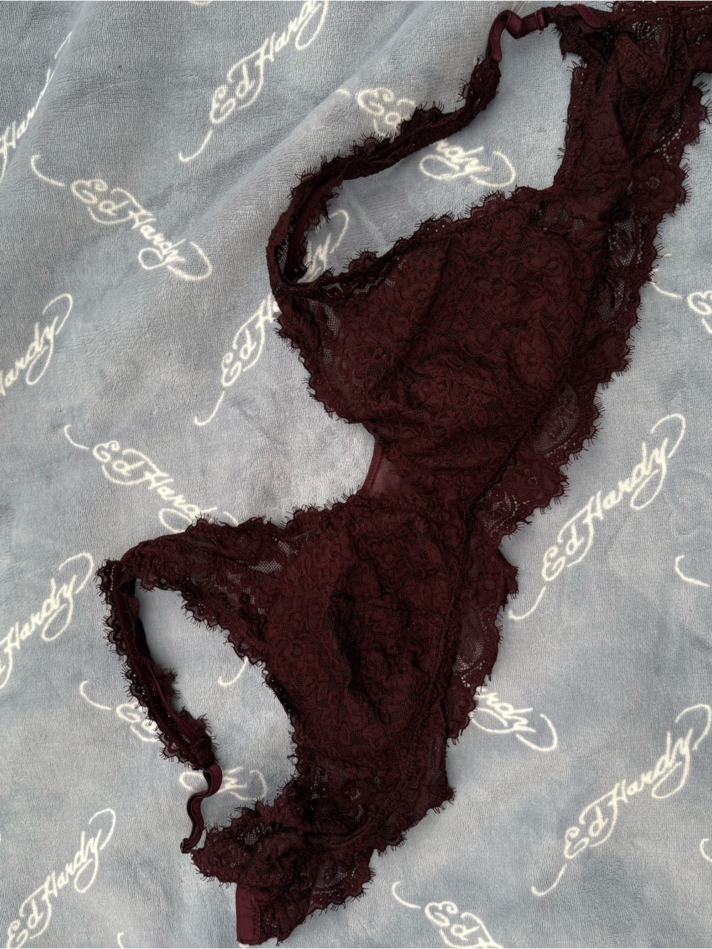 aerie Lace Bralette in Deep Burgundy Wine
